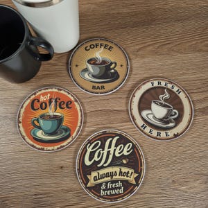 Ceramic Coffee Coasters Set of 4 Coasters