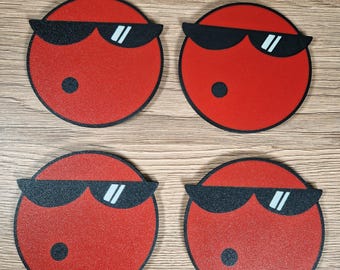 Retro Cool Spot Coaster, Optional Display stand Also available as a Gift Set.