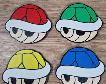Mario Koopa Shell Coaster, Display Stand, Also Available As A Gift Set.