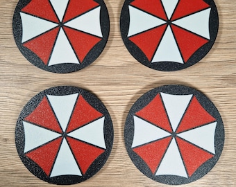 Resident Evil, Umbrella Corporation Coaster,  With Optional Display Stand Also Available As A Gift Set.