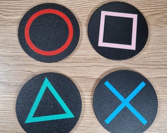 PlayStation Button Coasters, Optional Display Stand.