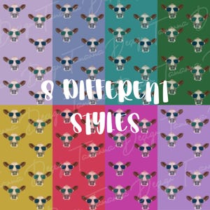 Seamless Cow Pattern | Hand-drawn cow design | Cow Lover Seamless Pattern | Cute cow design | cow faces | cool cow
