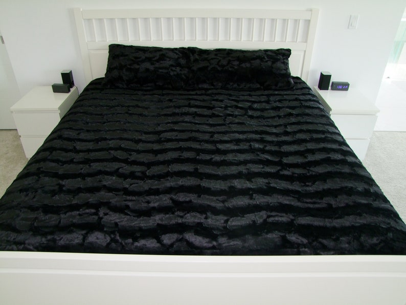 KING Size LUXE MINKY Sheets Double Fitted Sheet Queen Etsy Canada