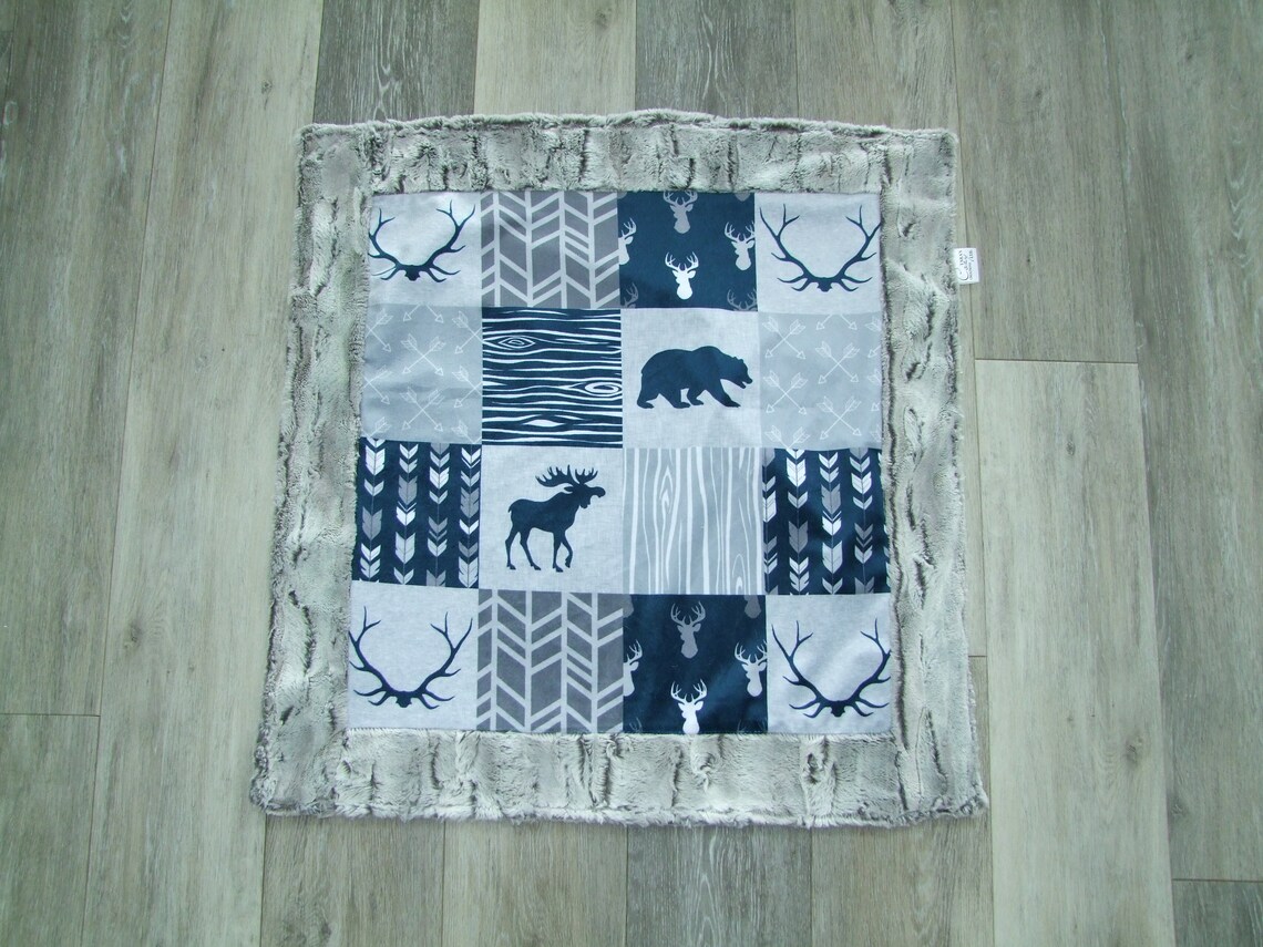 Baby Woodland Minky Blanket Designer Baby Blanket Designer Etsy