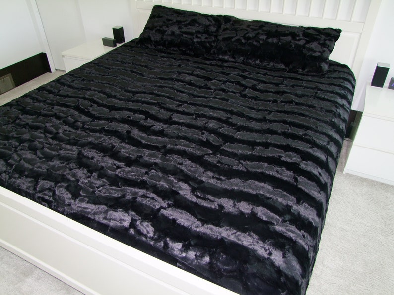 KING Size LUXE MINKY Sheets Double Fitted Sheet Queen Etsy Canada