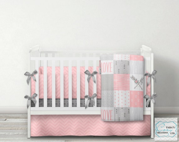 pink woodland bedding
