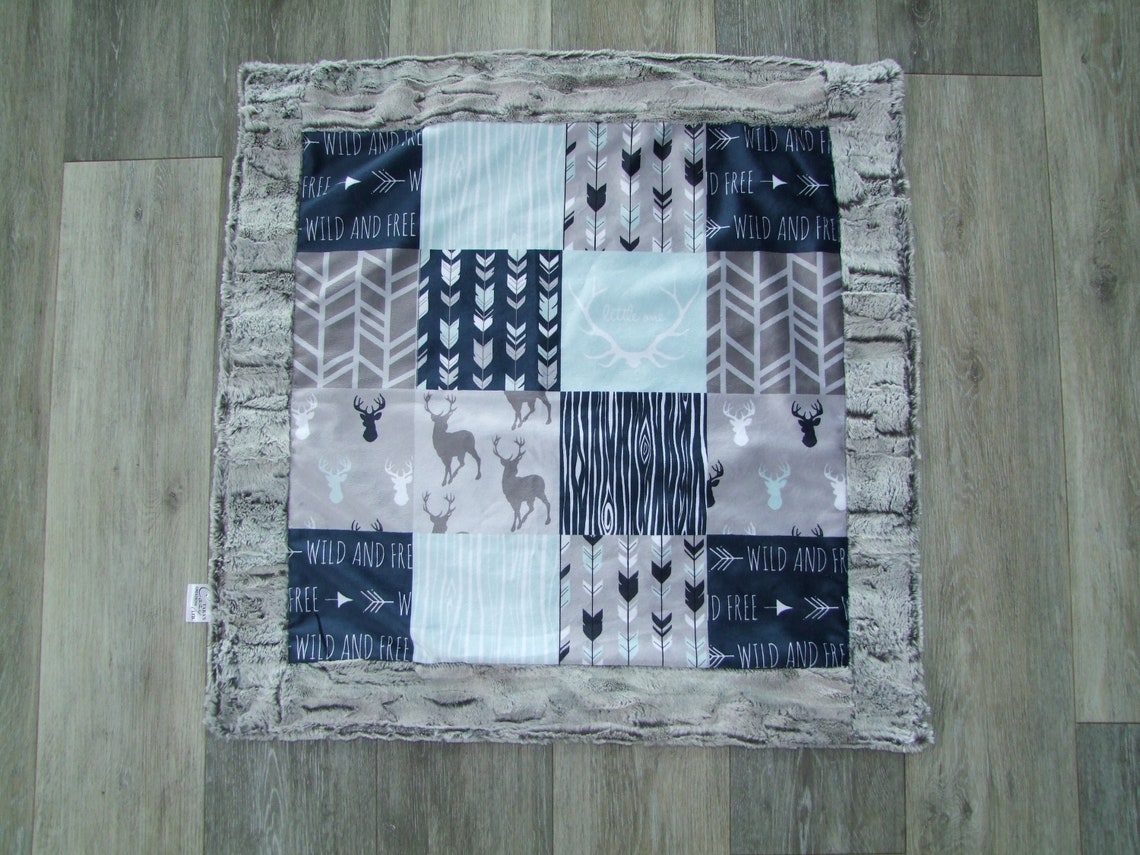 Baby Woodland Minky Blanket Designer Baby Blanket Designer Etsy