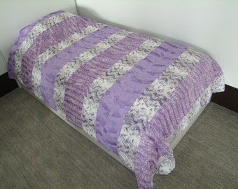 LUXE Minky Blanket - Purple Luxe Blanket - Strip Blanket - Twin Size Blanket - Adult Couch Blanket - Luxe Minky Blanket - Snowy Owl Luxe