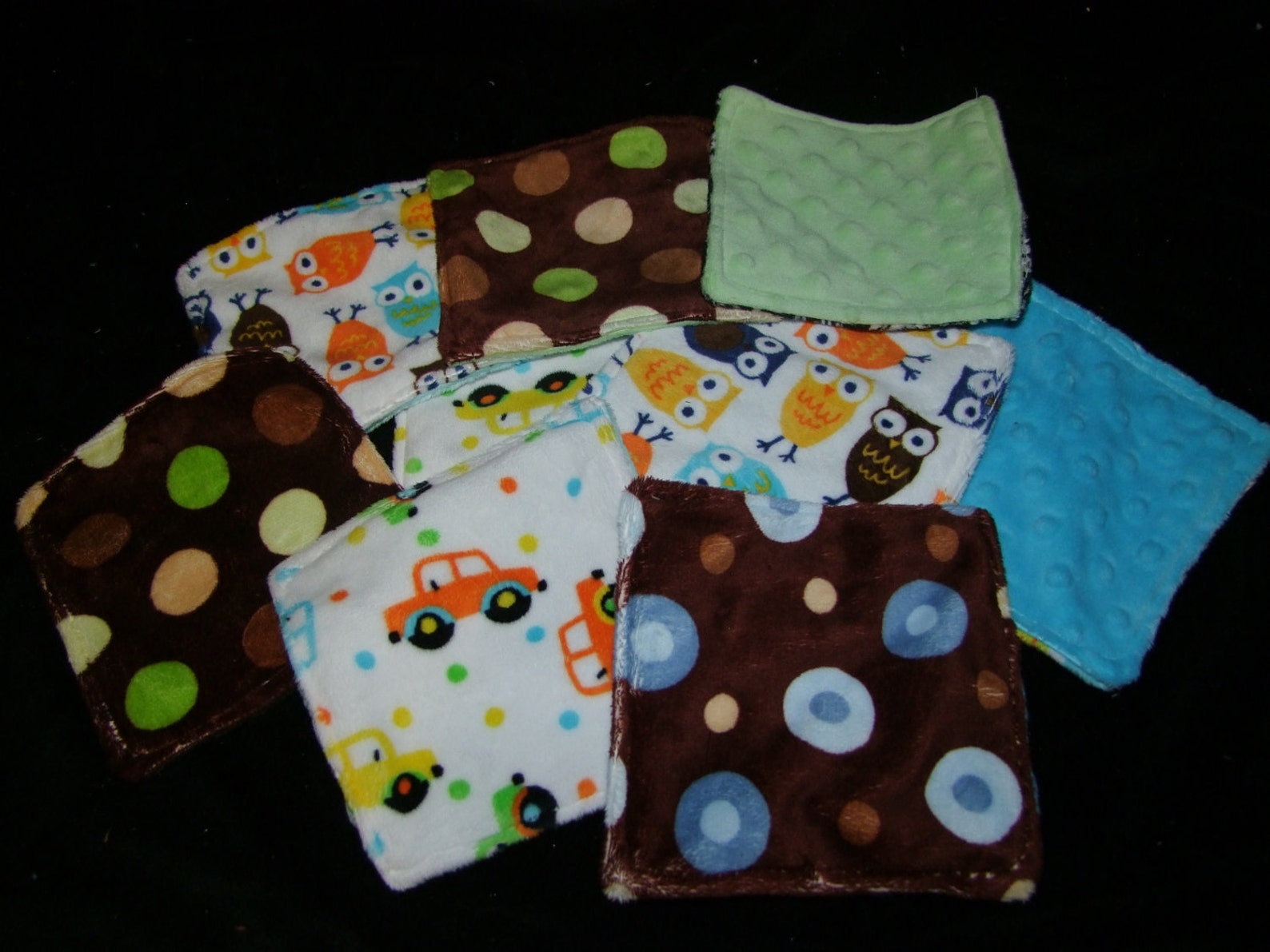 Minky Wash Cloths Set of Minky Wash Cloths Mini Minky Etsy