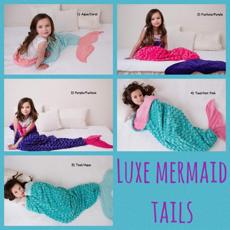 Child up to Adult Size Mermaid Tail Blanket Mermaid Tail Sleep Sack Purple Pink Large Size Mermaid Tail MINKY image 3