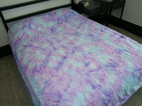 Sorbet Luxe Minky Blanket Tie Die Twin Minky Blanket Full Size Luxe Minky Blanket Minky Queen or King Blanket Lots of Minky Colors Etsy