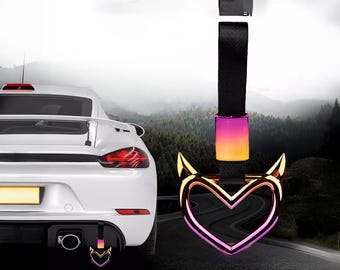Tsurikawa Heart, JDM Car Accessory, Japanese Car Charm, Car Rearview Decor, JDM Style Keychain, Cute Car Accessory,  Car Tuning Accessory