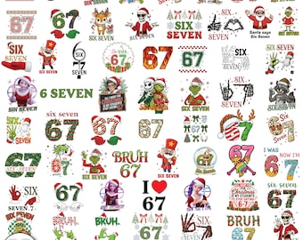 Funny Christmas 67 Meme PNG Bundle (Digital Download)