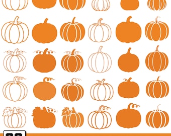 Pumpkin SVG Bundle: Fall, Halloween, Thanksgiving Designs (Digital Download)