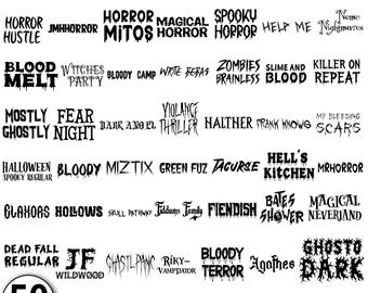 Spooky Halloween Font: Horror Typeface for Cricut & Silhouette