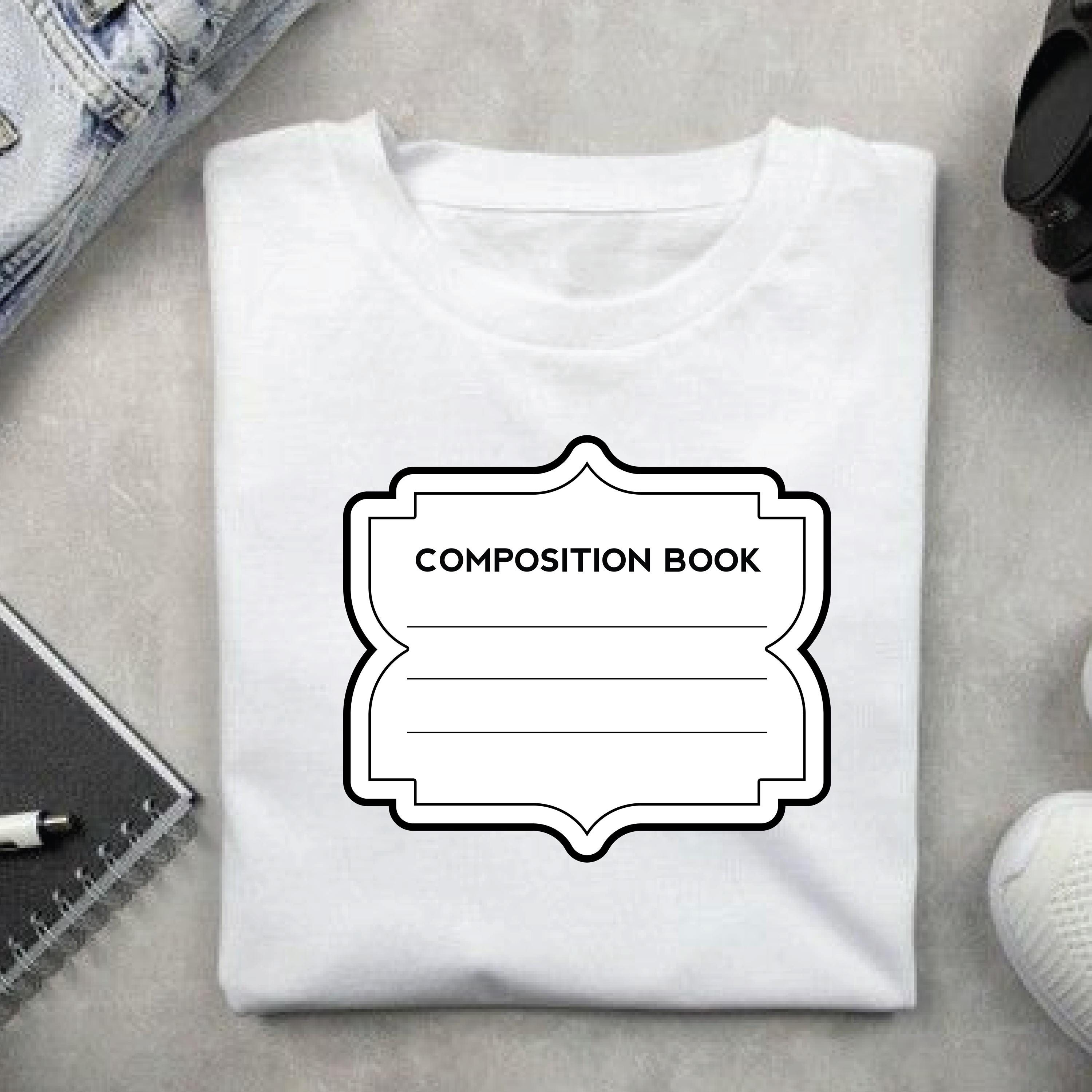 Composition Book Label Svg,composition Book Svg,composition Notebook ...