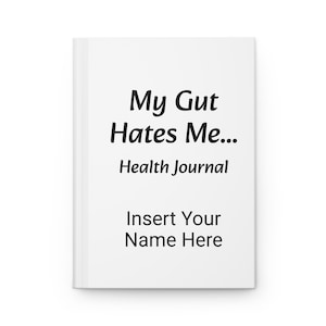 Carnet cartonné personnalisable ludique - Mes tripes me détestent, journal personnel, cadeau pour écrivains, réflexion sur soi, bloc-notes unique