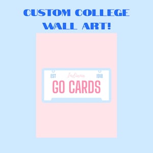 CUSTOM College Wall Art
