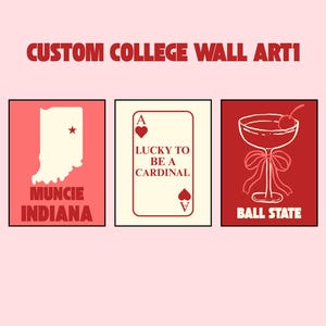 3 SET Custom College Wall Art
