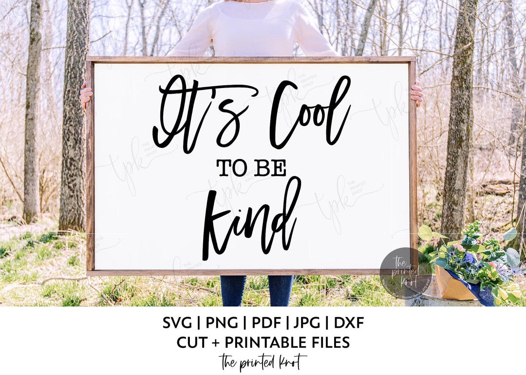 Cool to Be Kind SVG | Retro Positive Quote SVG for Cricut | Kindness ...