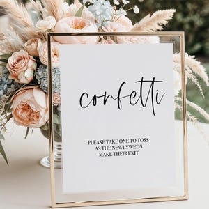Konfetti Hochzeit Zeichen, minimalistisches Hochzeit Zeichen, Konfetti Hochzeit Zeichen, druckbares Hochzeit Zeichen, Blair, 09