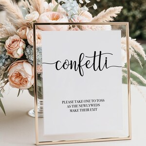 Konfetti Hochzeit Zeichen, minimalistische Hochzeit Zeichen, Konfetti Hochzeit Zeichen, druckbare Hochzeit Zeichen, Blair, 07