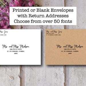 Printing Service Add-On, Printed 5x7 Envelopes, Envelopes With Addresses,Printed Addresses, A7 Printed Envelopes,With Purchase Of Invitation