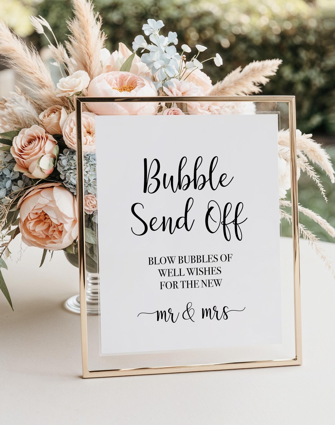 Bubble Send off Wedding Sign,printable Bubble Send off Wedding Sign ...