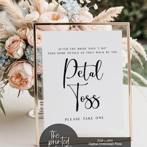 Petal Toss Sign, Petal Toss Wedding Printable, Minimalist Petal Toss Wedding Sign, Petal Toss Wedding Sign,Petal Toss Wedding Print,Blair,10