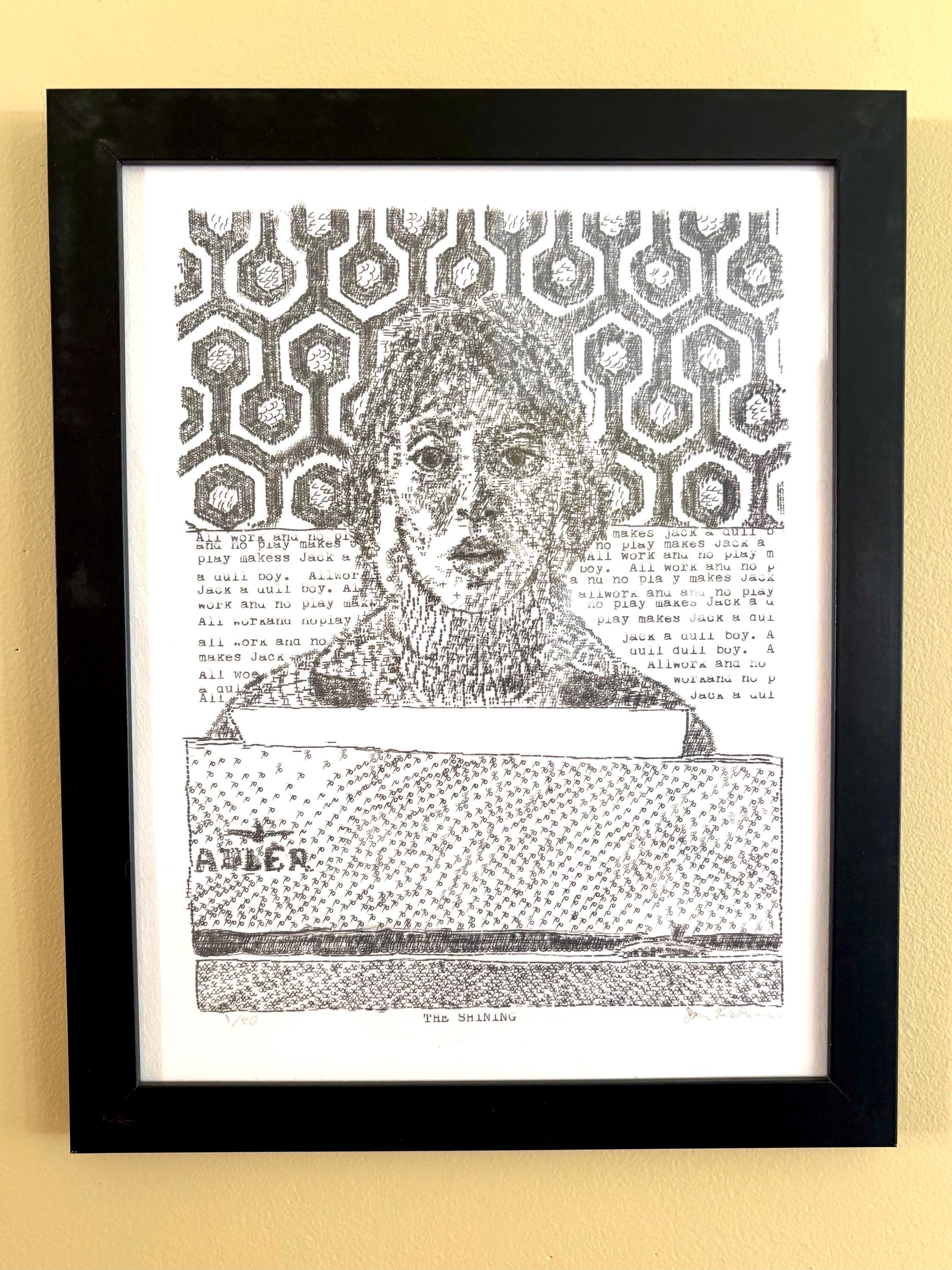 The Shining Typewriter Picture W/ Frame Signed - Etsy Israel