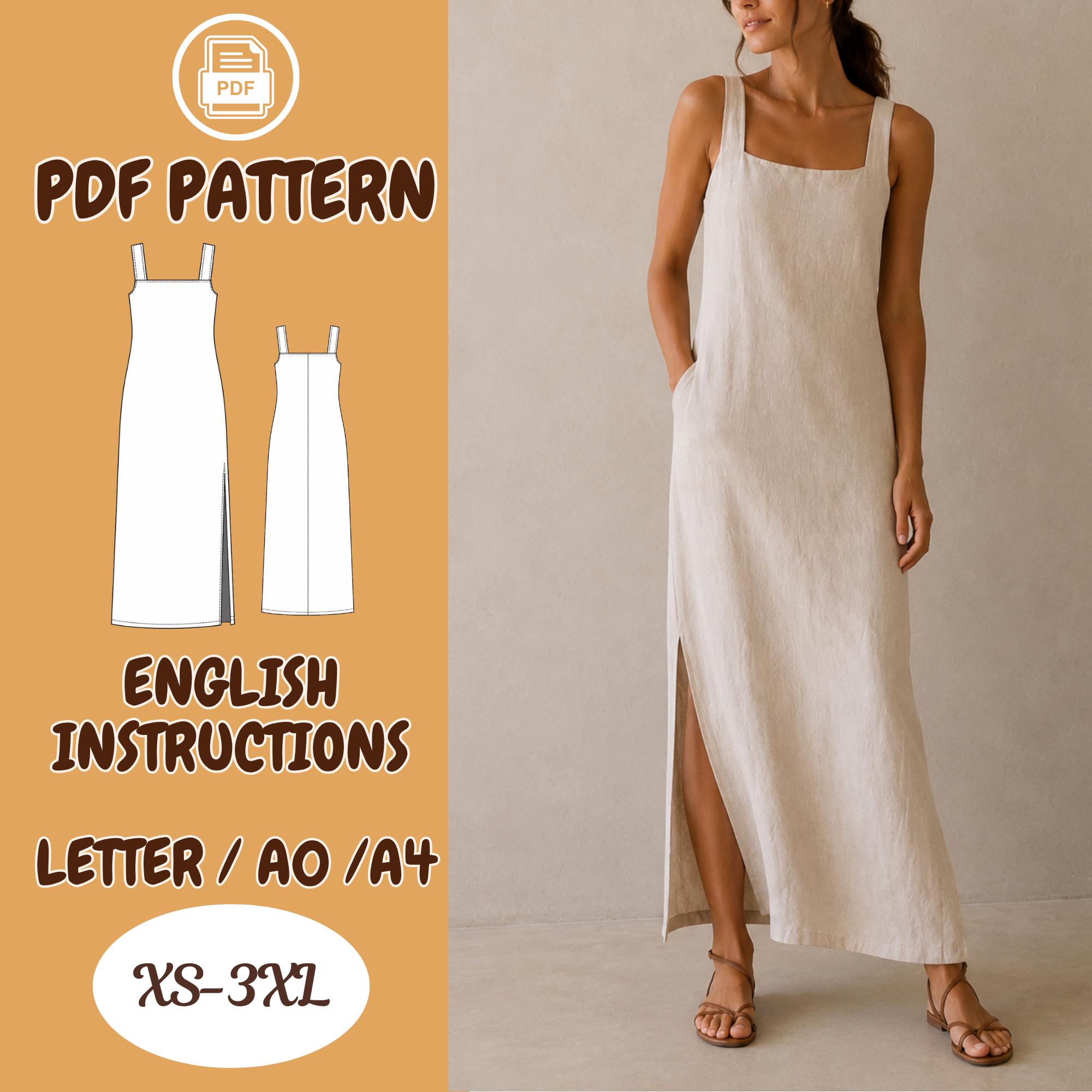simple linen shift dress pattern Dress in 1 Hour | sewing tutorial for beginners
