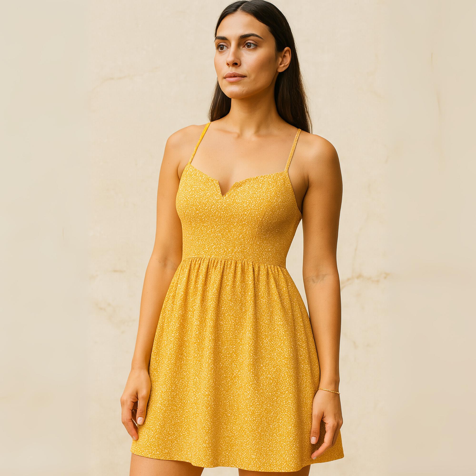 spaghetti strap dress pattern The Daisy is finally here!!! This pdf sewing pattern is the perfect woven dress! It features bust cups AA-E+ and a fully lined princess seam bodice with an elastic and effortless with sandals or a denim jacket when the weather cools off Catarina Spaghetti Strap Midi Dress