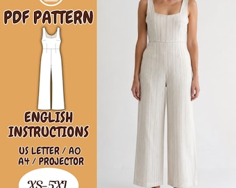 Pinstripe Wide Leg Jumpsuit Square Neck Sleeveless Cropped One Piece