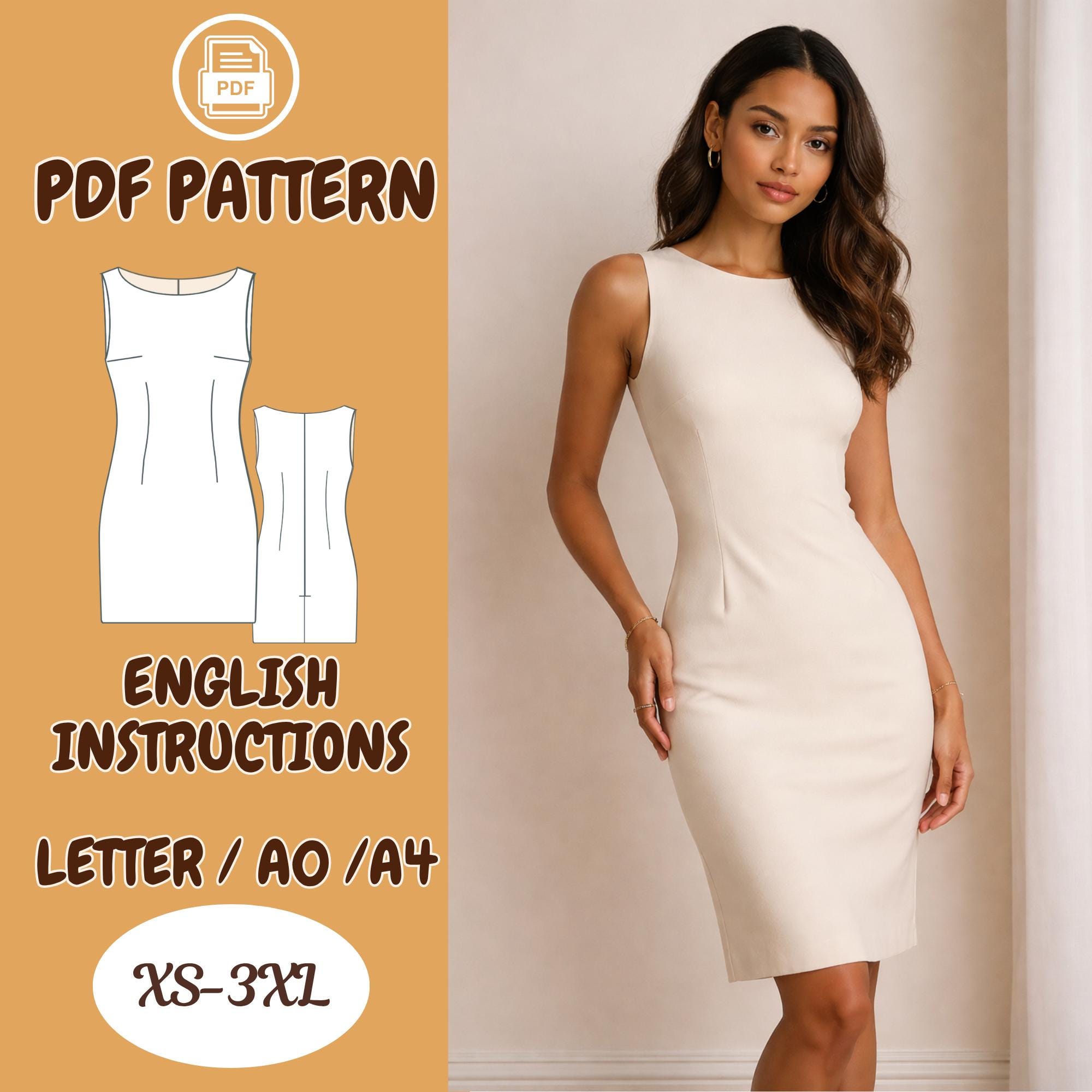 slim fit dress slacks Sleeveless Preppy A Line Dress #jolyndiydress PDF Digital Sewing Patte –  isa in stitches main image 0