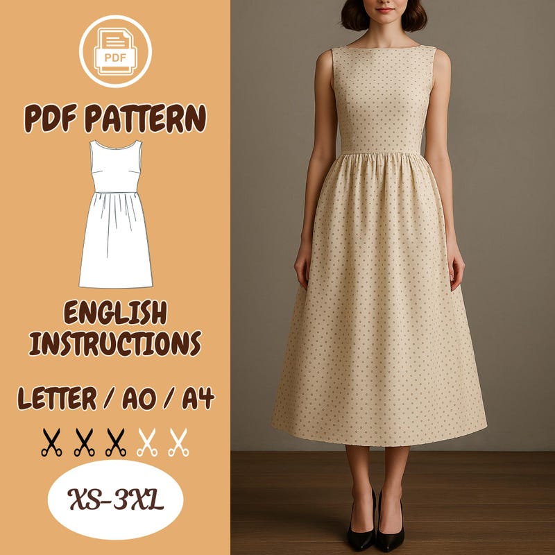 Boat Neck Sleeveless Dress