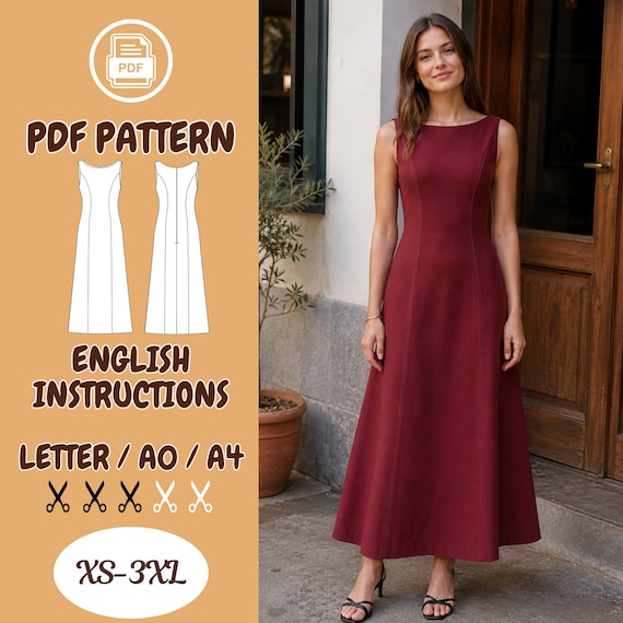 long sleeveless dress pattern Elegant Wrap Open the PDF in Adobe Ladies Summer Basics Tank &
