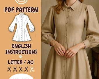 a line shirt dress pattern Sew This Shirt Dress Pattern For An All Day Comfort And Style –  GeorgettePatterns main image 1