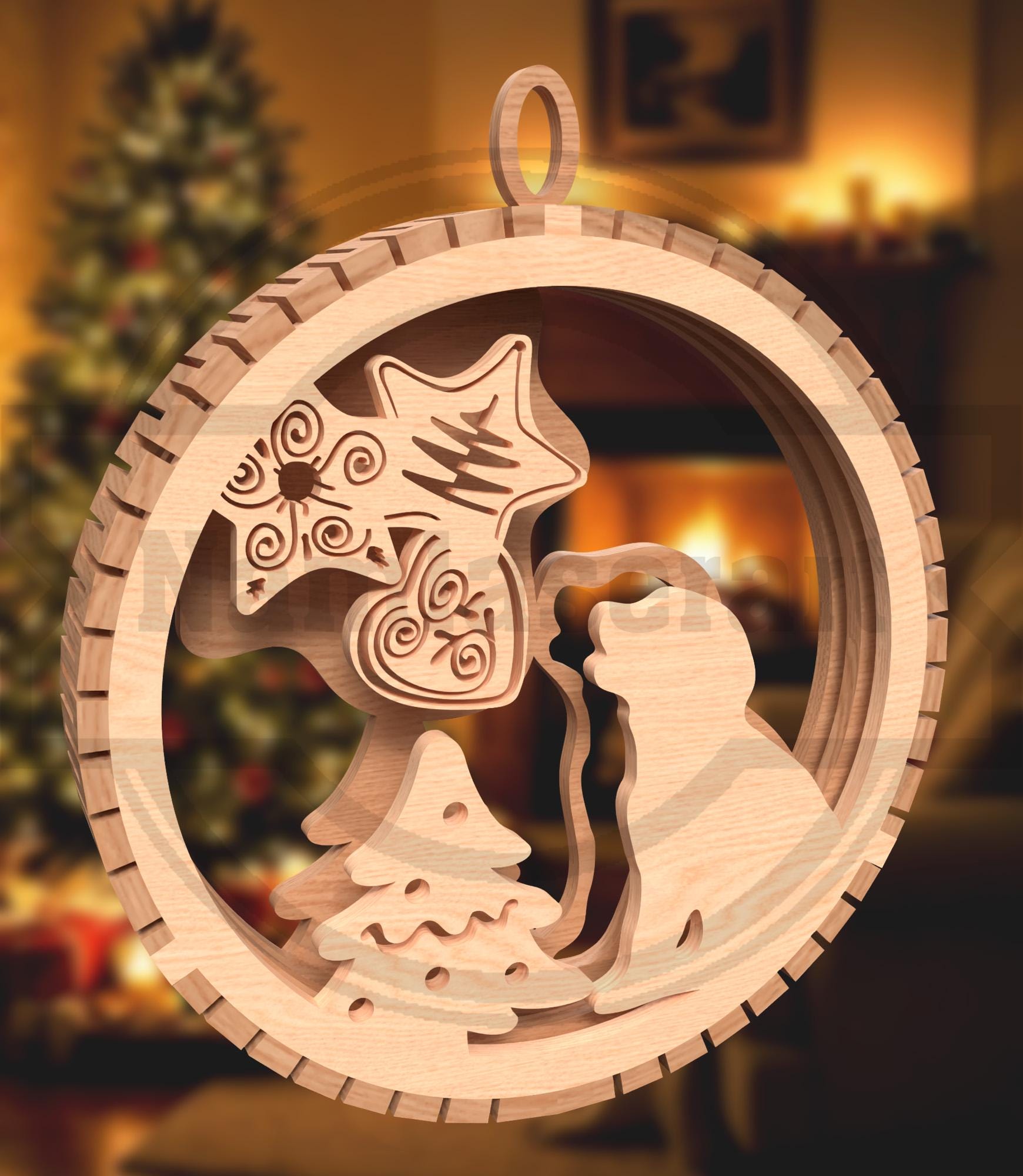 Christmas Ornament SVG Bundle: Laser Cut Tree Decorations (digital ...