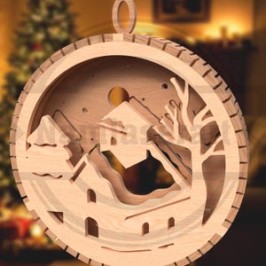 Christmas Ornament SVG Bundle 3 Layers Ornament Laser Cut Files ...