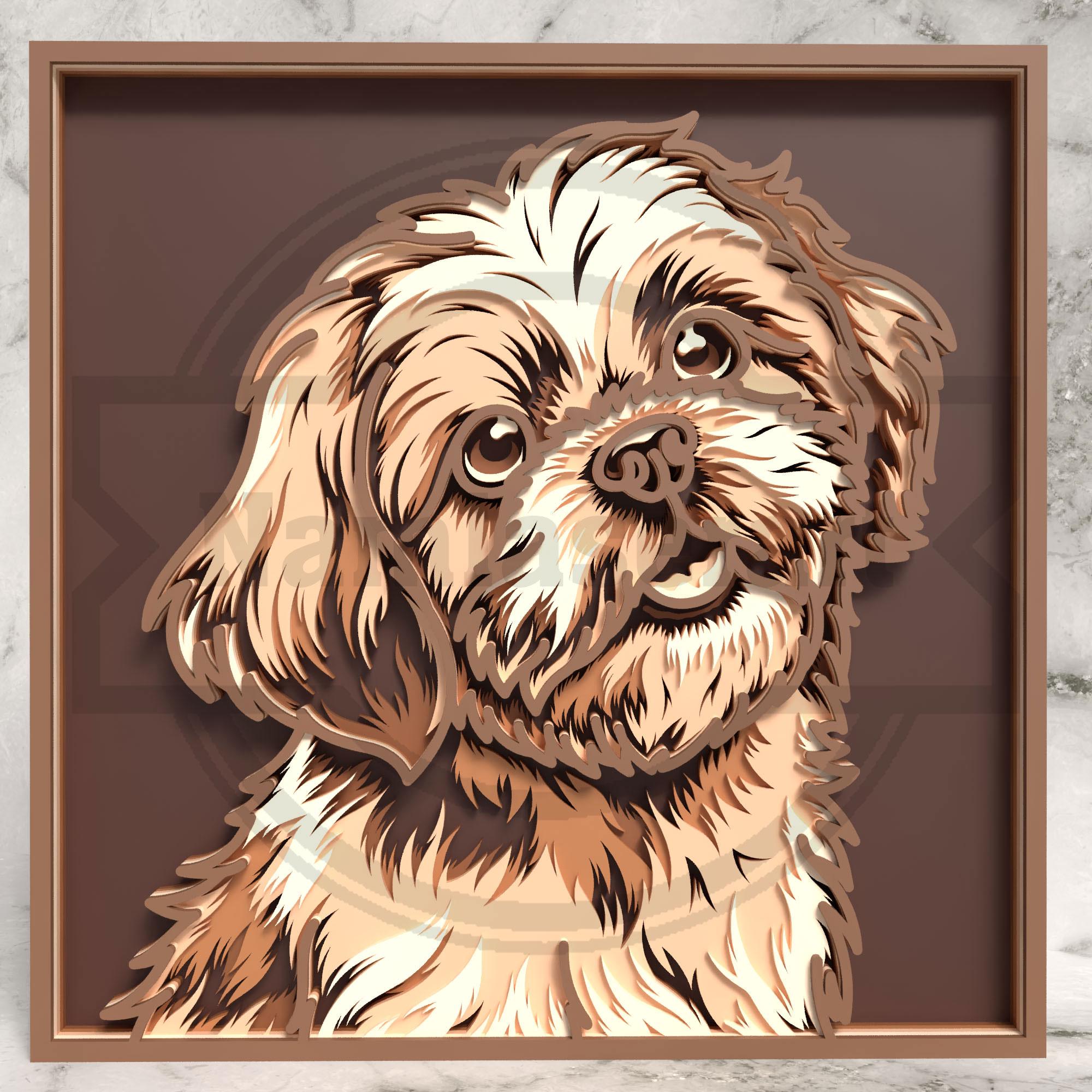Shih Tzu Dog SVG - 6-layer Mandala Laser Cut File - Digital Download - Etsy