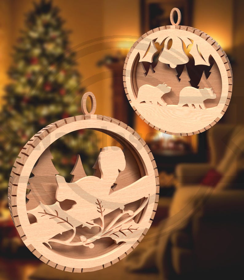 100 Christmas Ornaments SVG Mega Bundle: Laser Cut Files (Digital Download) image 20