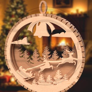 100 Christmas Ornaments SVG Mega Bundle: Laser Cut Files (Digital Download) image 14