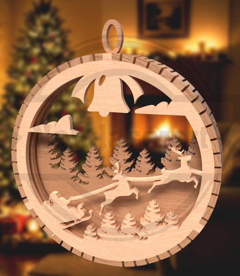 100 Christmas Ornaments SVG Mega Bundle: Laser Cut Files (Digital Download) image 14