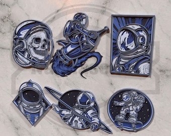 Layered Astronaut Laser Cut SVG Bundle -  6 Space Wall Art Designs  - Digital Download