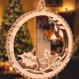 100 Christmas Ornaments SVG Mega Bundle: Laser Cut Files (Digital Download) image 13