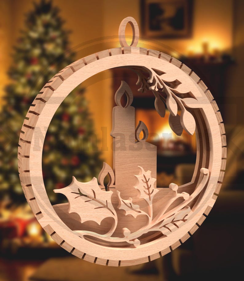 100 Christmas Ornaments SVG Mega Bundle: Laser Cut Files (Digital Download) image 13