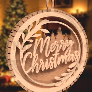 100 Christmas Ornaments SVG Mega Bundle: Laser Cut Files (Digital Download) image 12