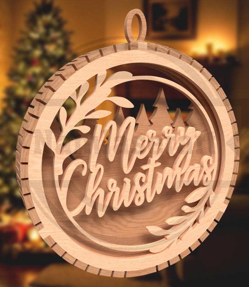 100 Christmas Ornaments SVG Mega Bundle: Laser Cut Files (Digital Download) image 12