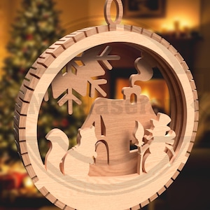 100 Christmas Ornaments SVG Mega Bundle: Laser Cut Files (Digital Download) image 18