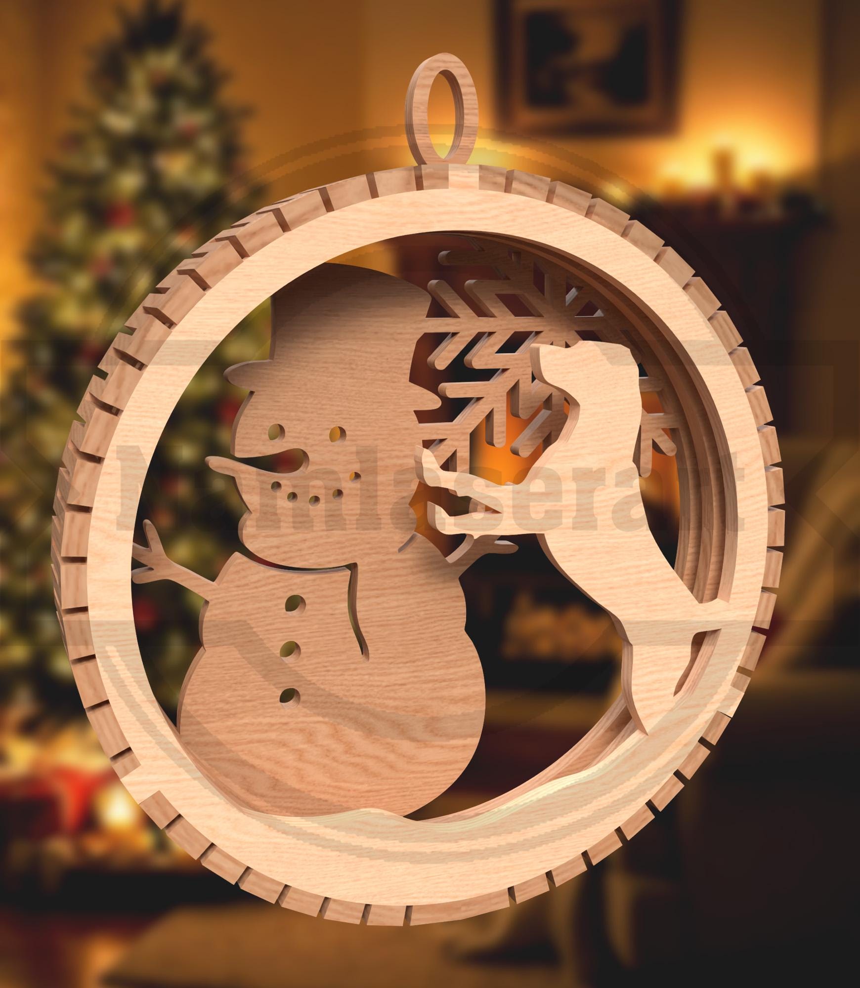 Christmas Ornament SVG Bundle: Laser Cut Tree Decorations (digital ...